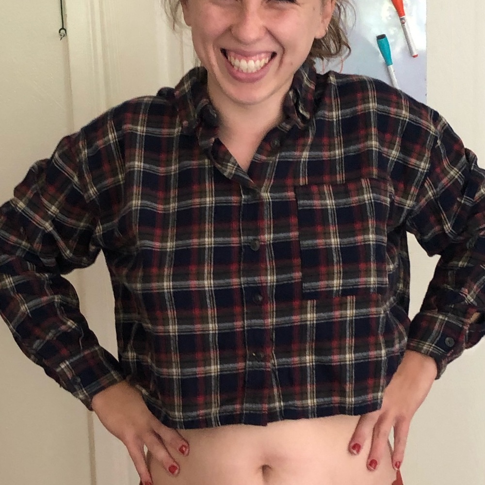 crop flannel